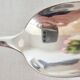 Silver dessert or coffee spoons, "Boulenger", Baguette pattern