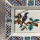 Ashtray. Trinket dish. Japanese porcelain. Blue bird on an autumn branch