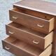 Vintage oak chest of drawers legs compass 3 drawers from the 50s