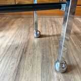 Chrome and glass serving trolley
