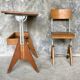 Adjustable Modernists desk and children's chair - Ets. Levant & Godefroy - design 1950