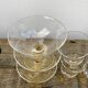 6 antique yellow crystal stemmed glasses and cups