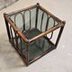 Two rattan and smoked glass tables, 1970
