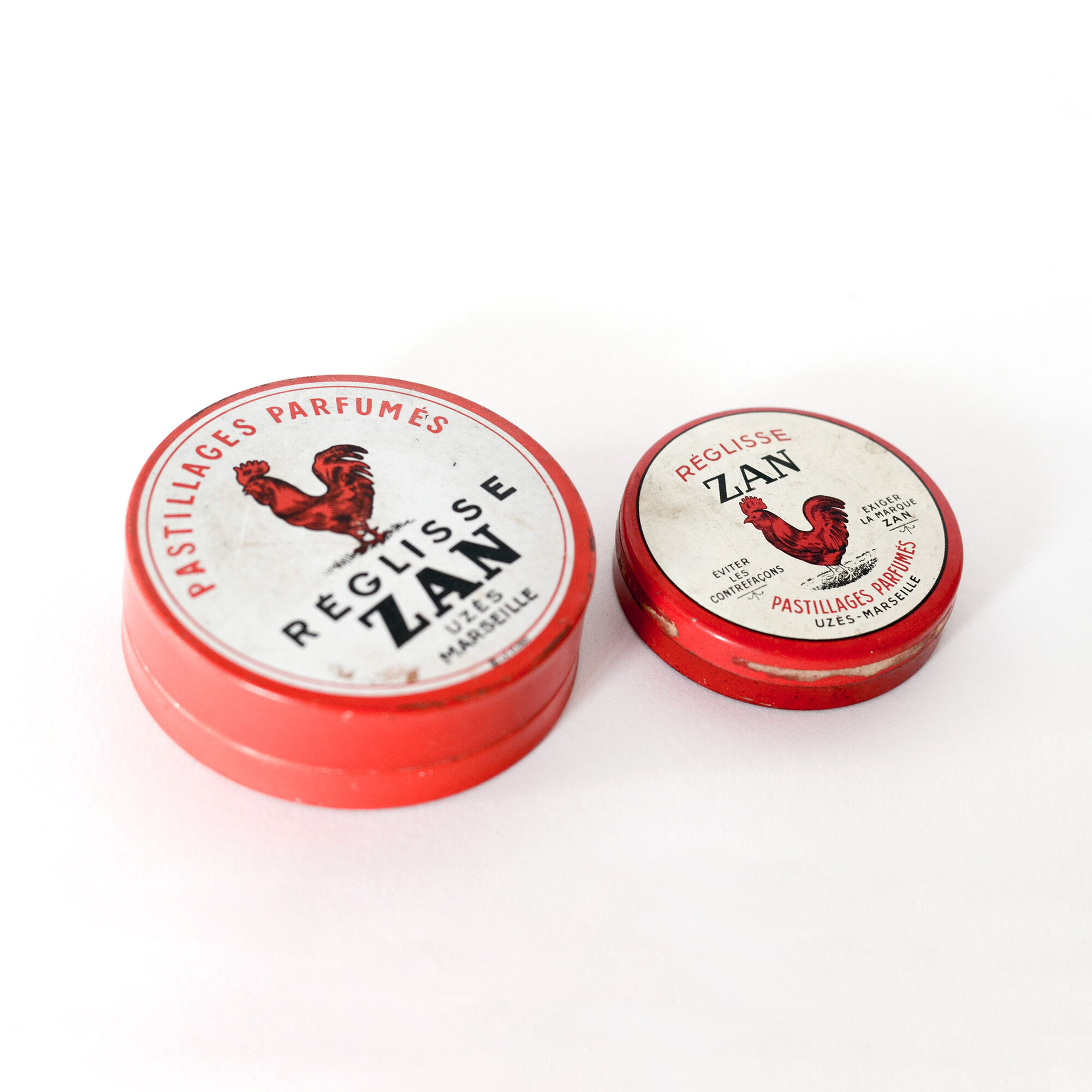 Set of old boxes in painted tole