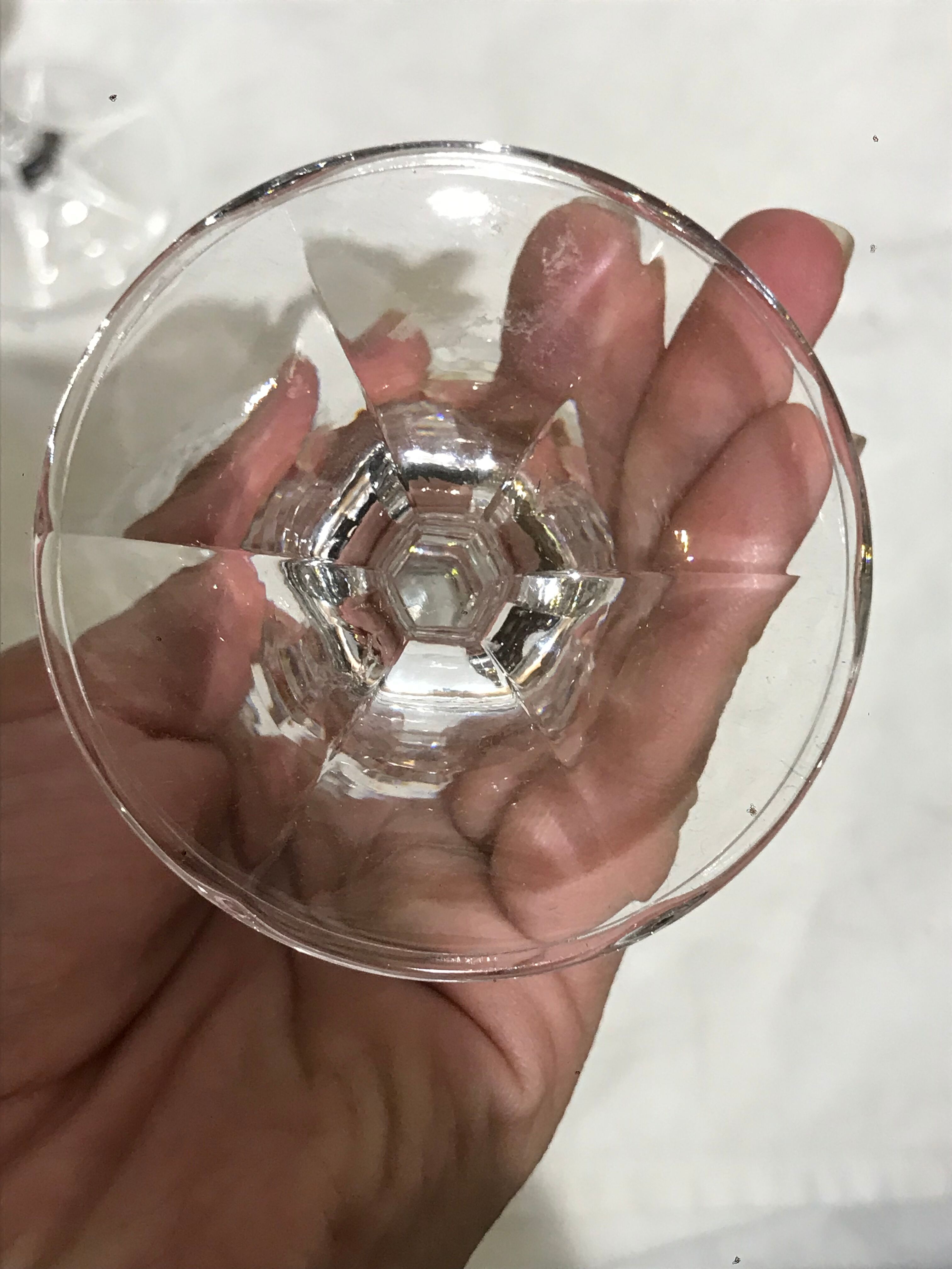 3 crystal glasses