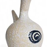 Vintage Spanish Ceramic Porrón, Hand-Painted Rooster, 1960s