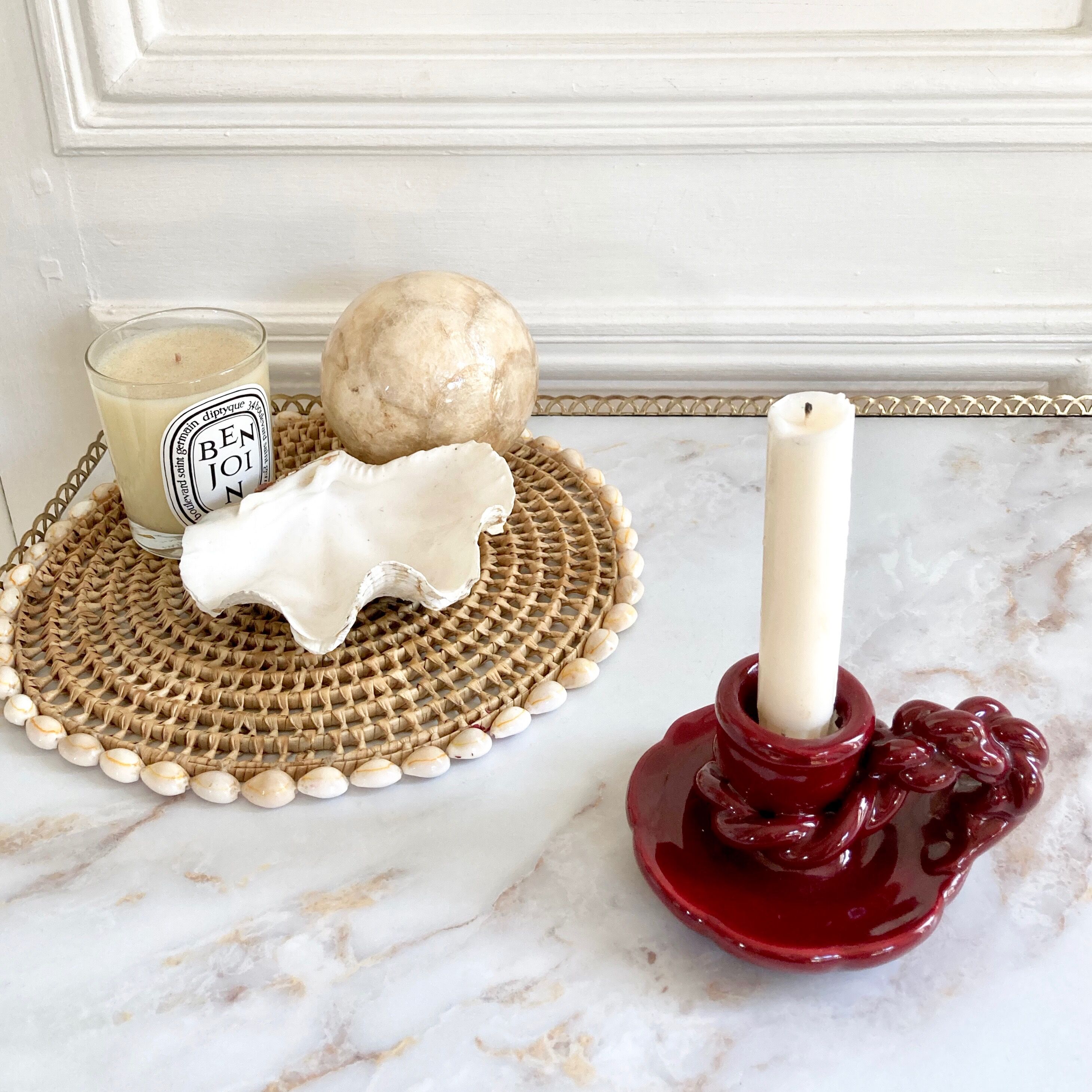 Flower hand candle holder