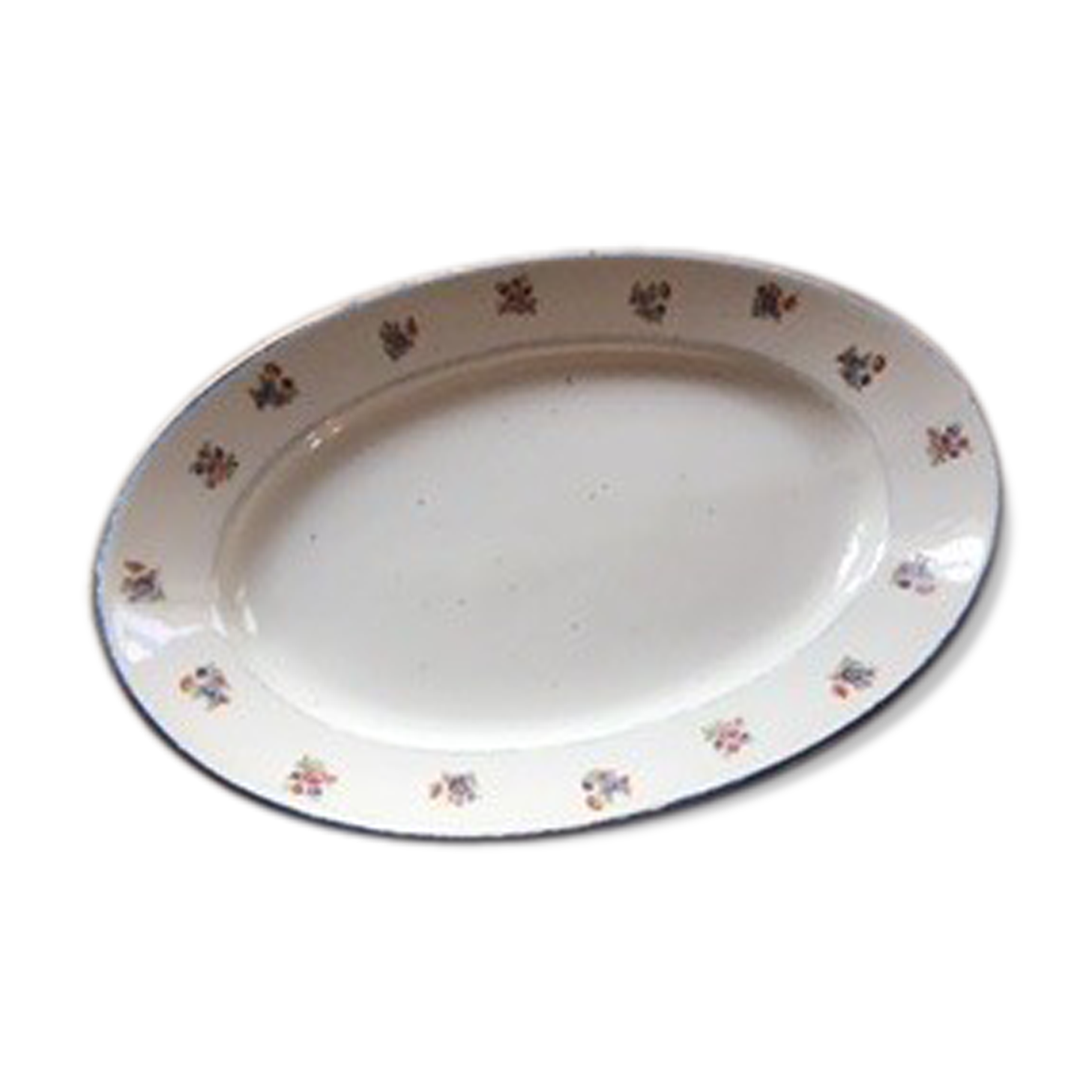 Ancient dish, oval porcelain.