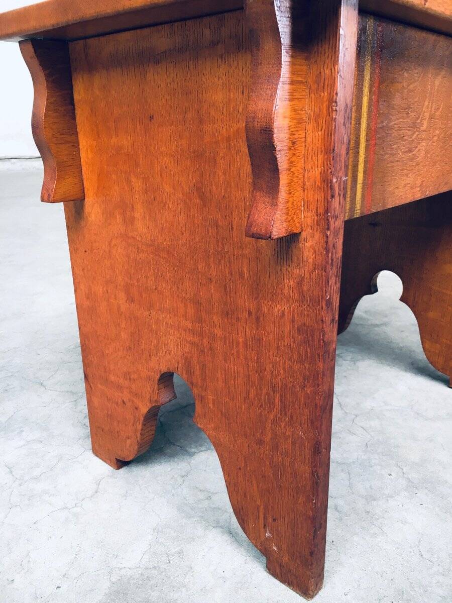 Amsterdam School Side Table, Netherlands, 1920s