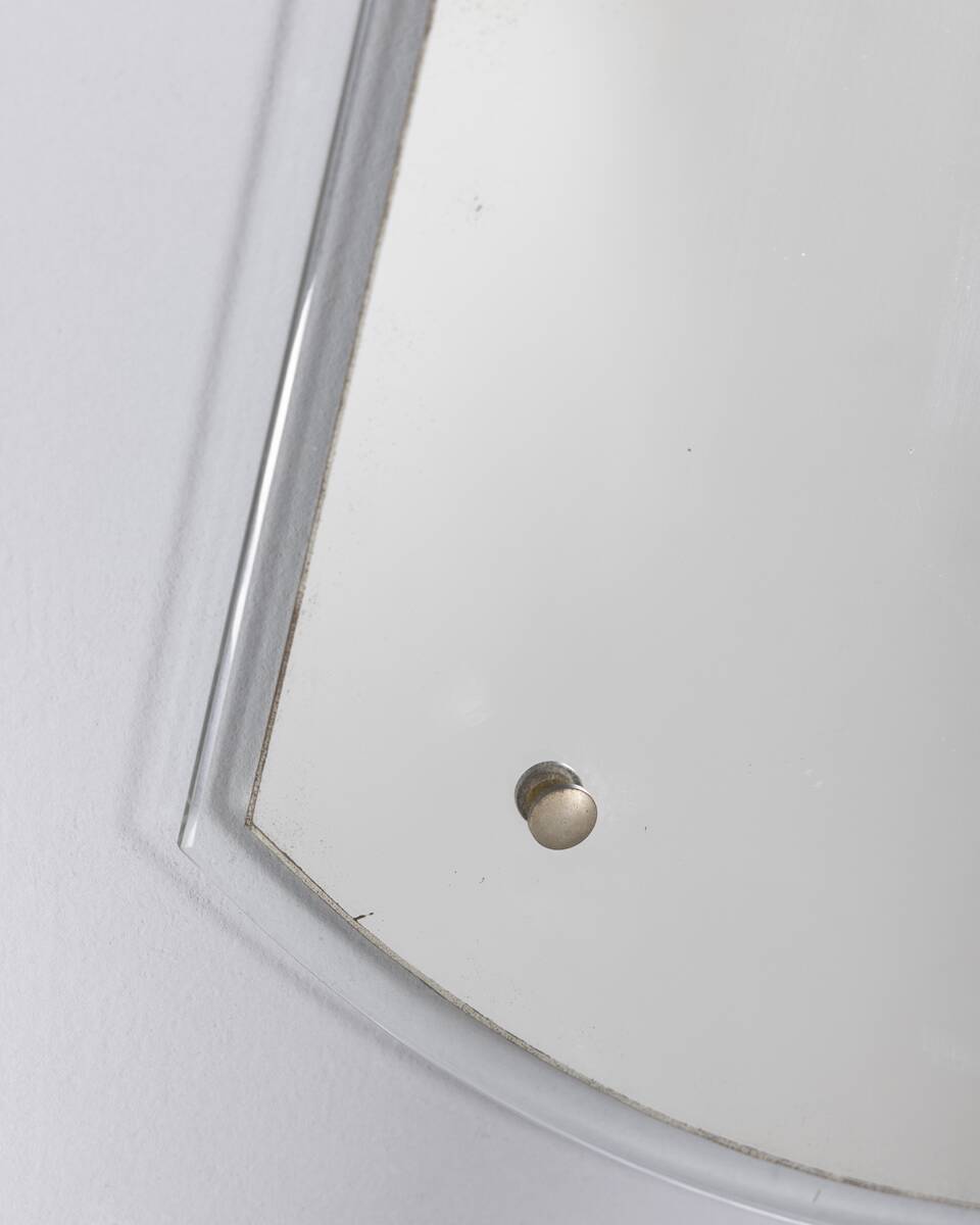 Vintage 1960s Italian-design glass teardrop wall mirror