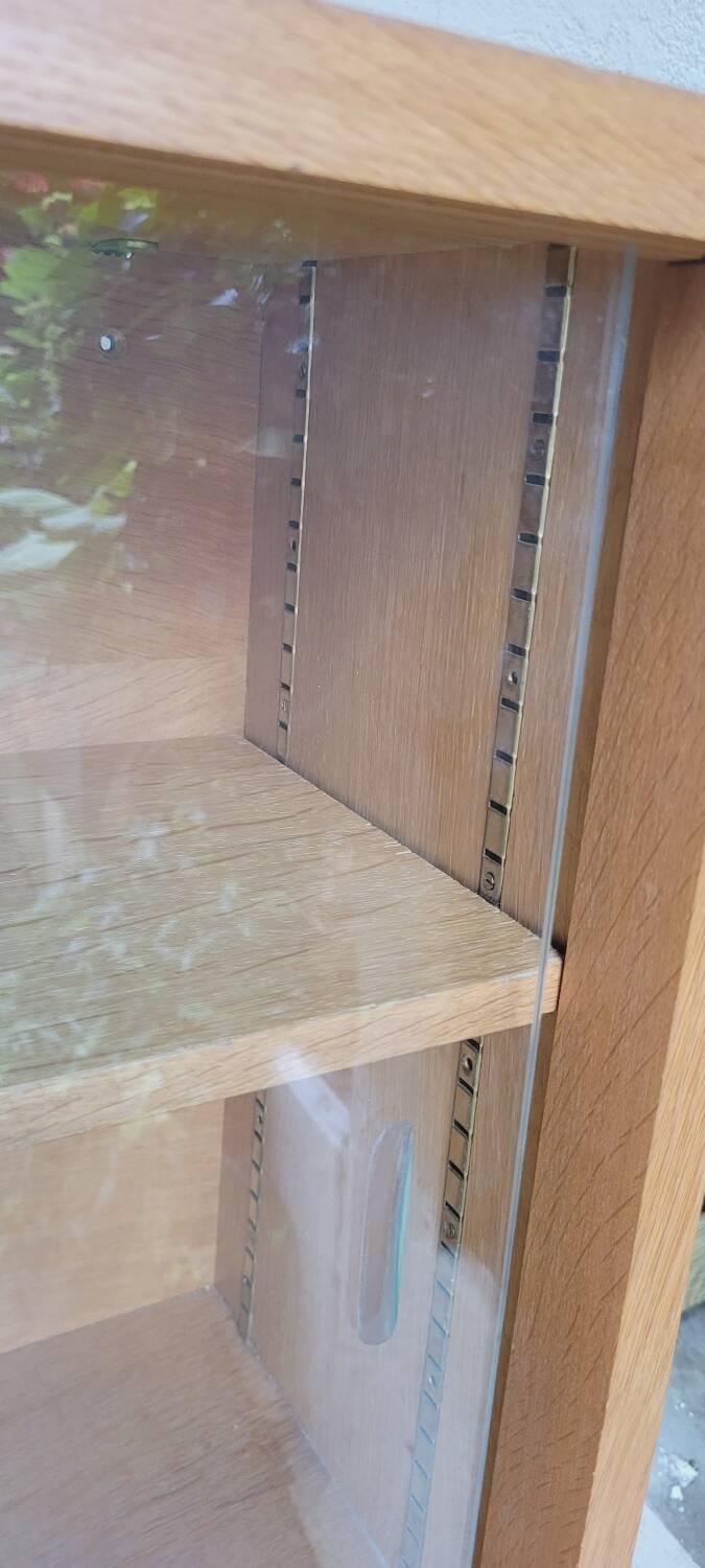 60's glass wall shelf