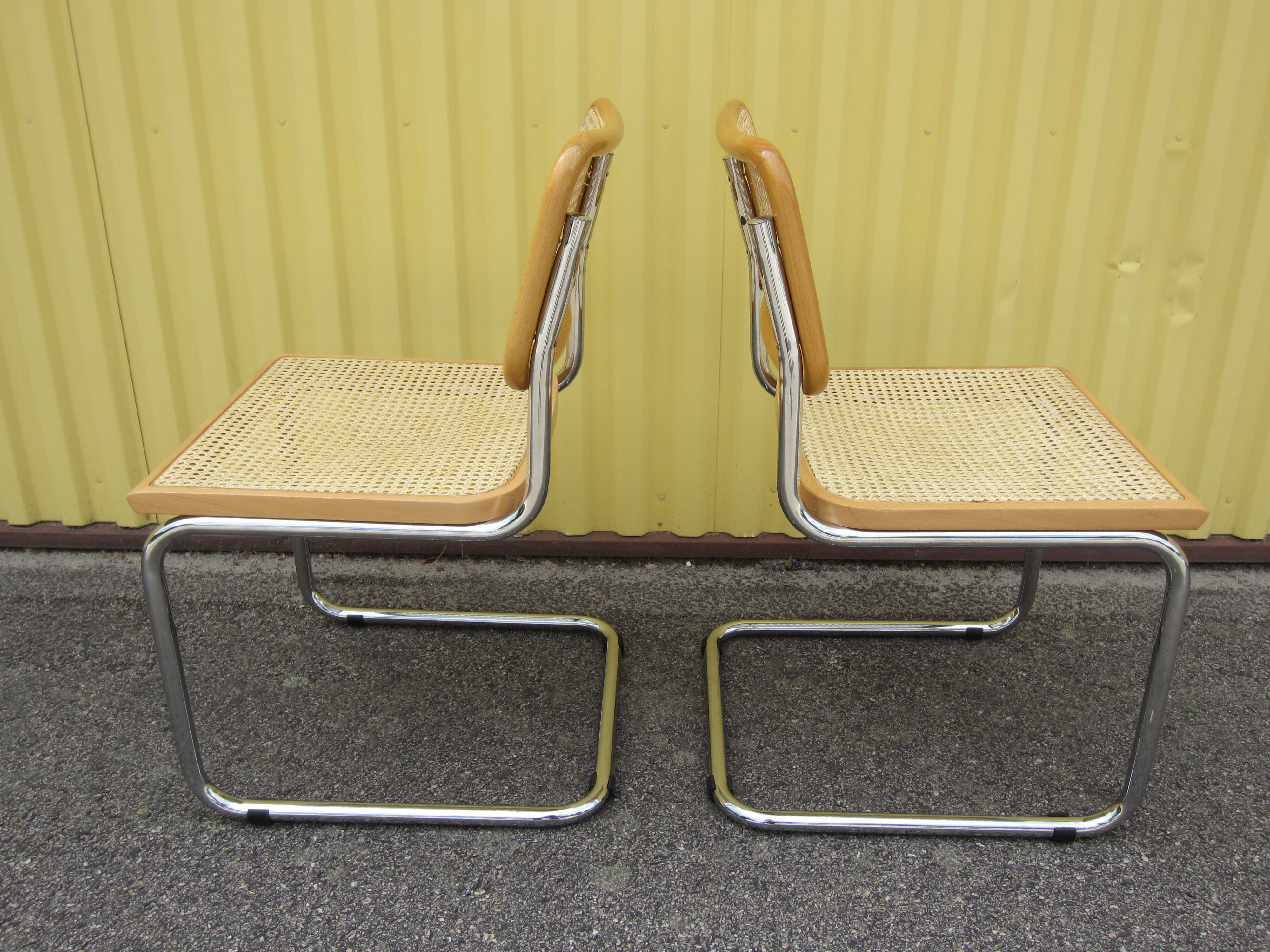 Pair of Cesca B32 chairs by Marcel Breuer