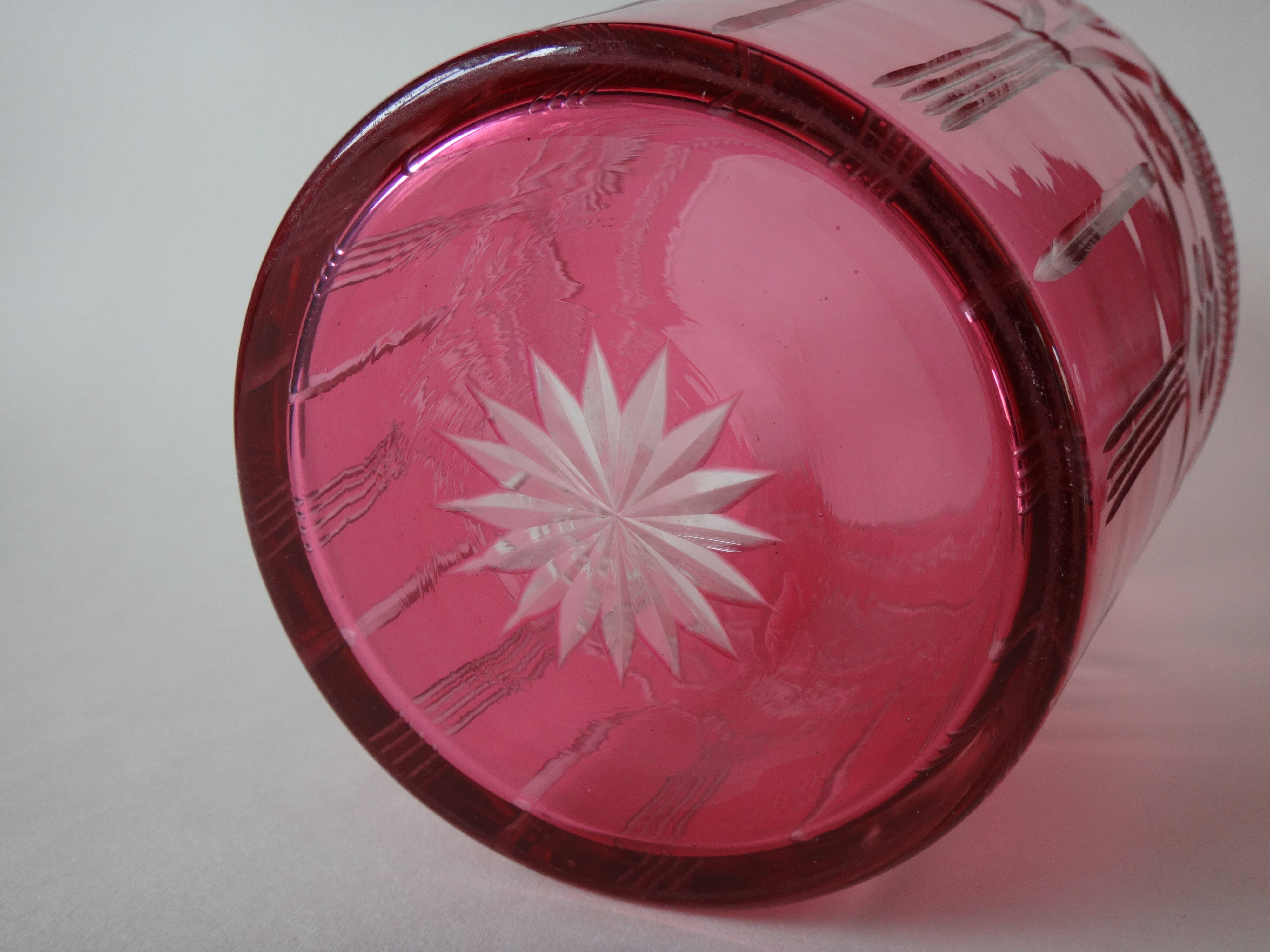 St. Louis Vase St Lambert pink crystal vase 29cm