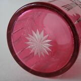 St. Louis Vase St Lambert pink crystal vase 29cm