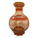 Art Deco, round smoked glass carafe with red edging circa 1930