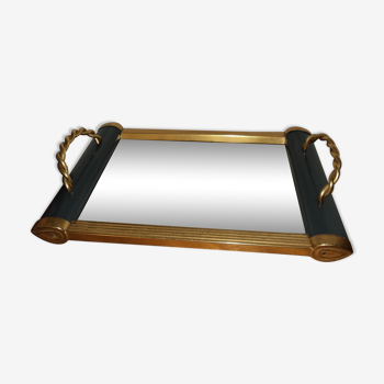 Plateau de service miroir art deco