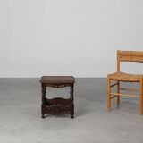 Oak carved square Side Table, Belgium 18th Century