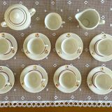 Antique earthenware coffee service from GIEN