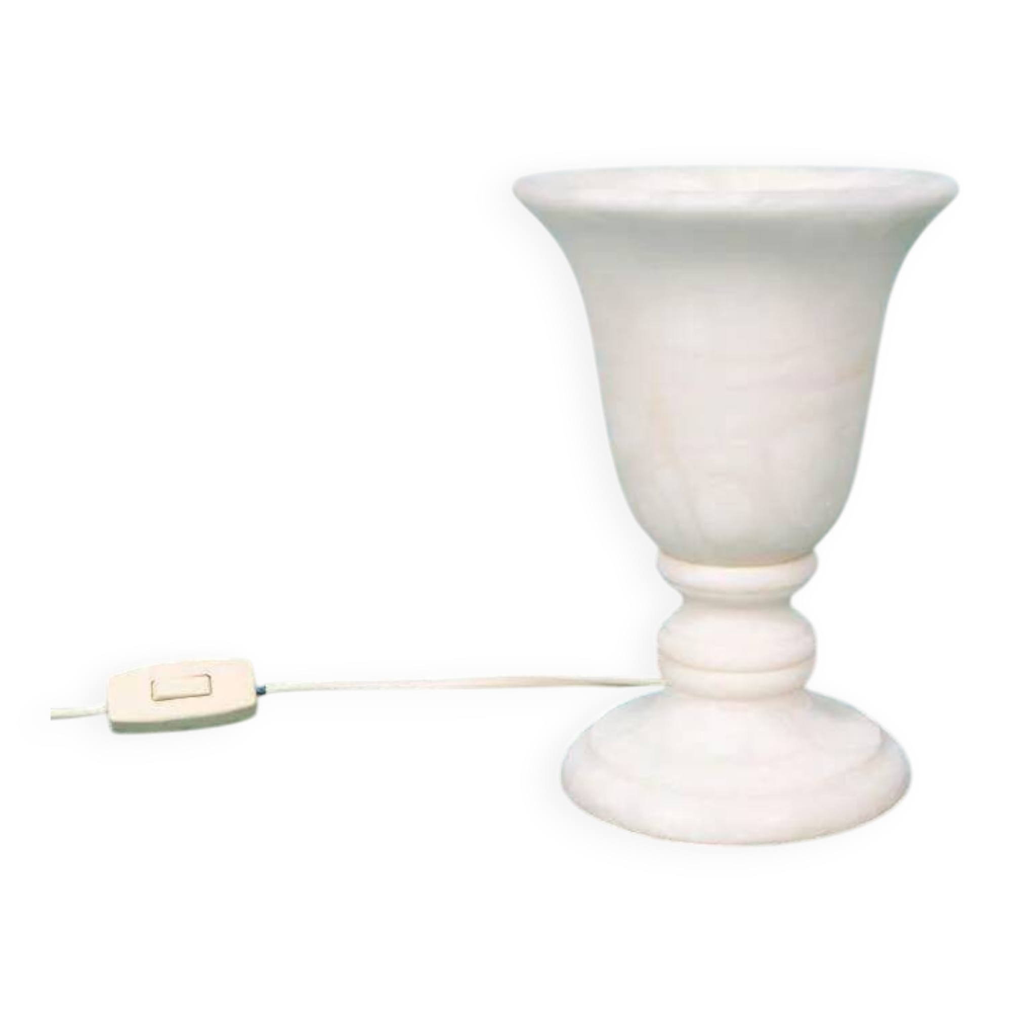 1970s bohemian natural stone table lamp, vintage mood lamp
