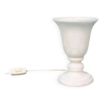 1970s bohemian natural stone table lamp, vintage mood lamp