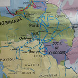 Old vintage MDI "Hundred years war" school card