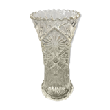 Old vase glass moulded decor vintage stars