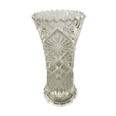 Old vase glass moulded decor vintage stars