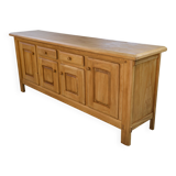 Large 4-door elm sideboard circa 1980s