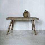 Solid oak console table, circa 1900