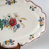 oval dish Digoin Sarreguemines model Agreste, 1960