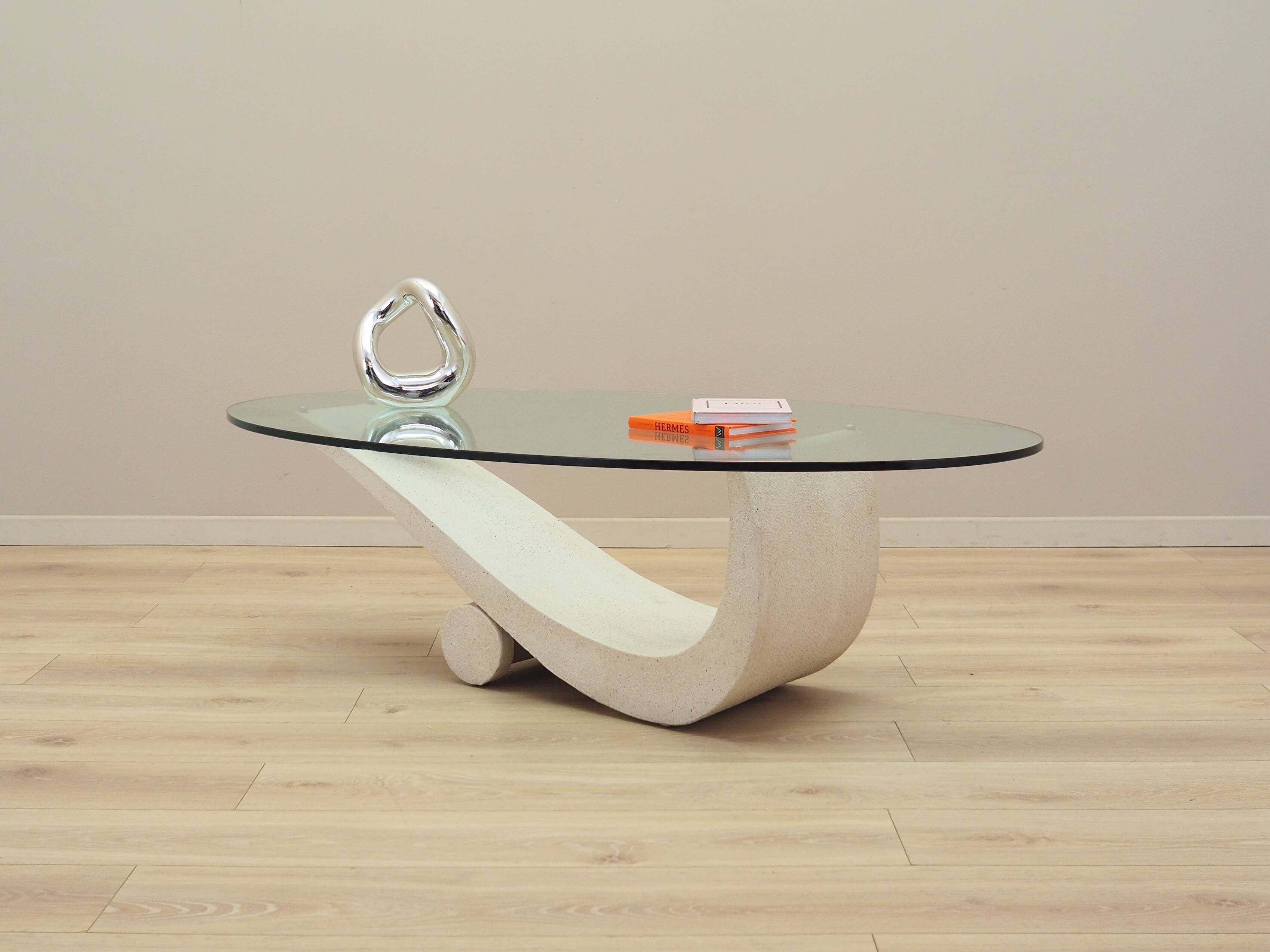 Glass coffee table, Italian design, 1970s, production: Italy