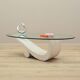 Glass coffee table, Italian design, 1970s, production: Italy