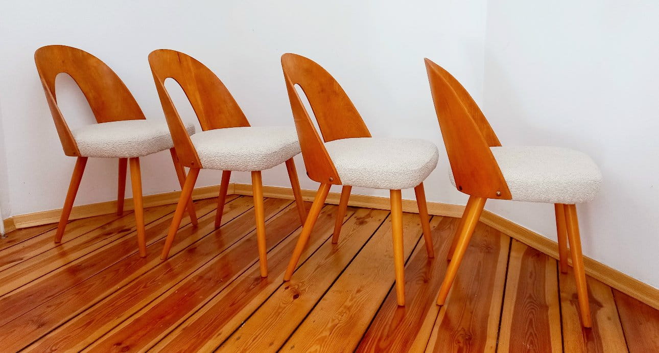 A set of four chairs, proj. A. Suman, Tatr Nabytok, Czechoslovakia, 1960s