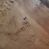 Round coffee table in Elm Burl, Art Deco decorative work - Year 1941