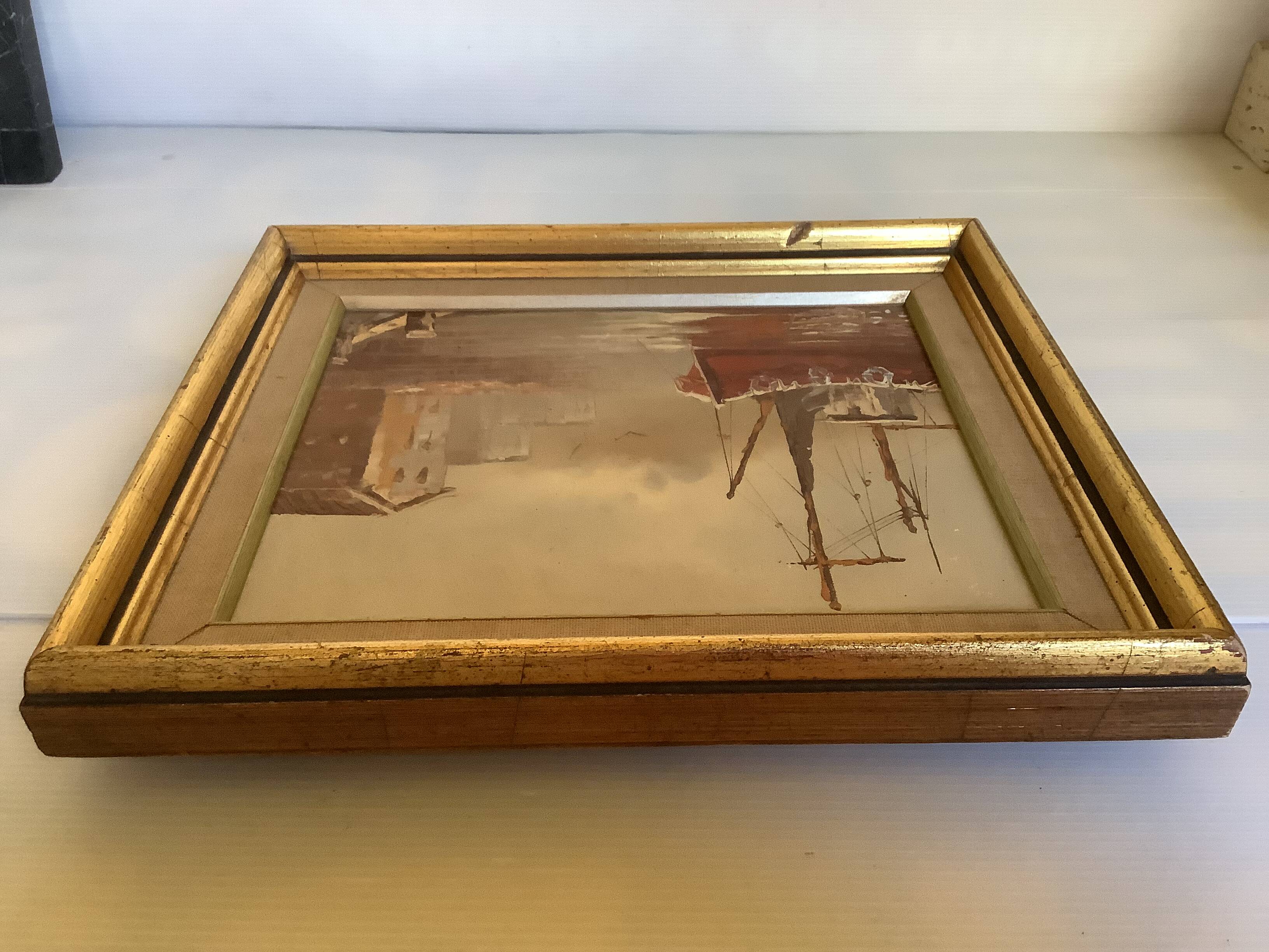 Tableau marine huile sur toile signée