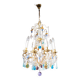 Large chandelier brass fruit crystal color 8 arms