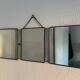 Vintage mirror 1930 triptych barber hairdresser - 30 x 78 cm