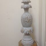 Vintage  piece pineapple ( ananas) carved lamp base