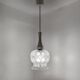 Pressed molded glass pendant light from the 60s