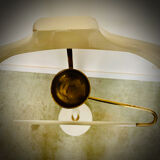Art Deco chamber valet in brass and white laquered steel 40/50'