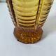 Art Deco vase in molded pressed glass, amber color
