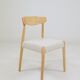 Pair of linen dining chairs