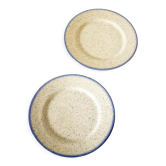 2 blue dessert plates Tulowice