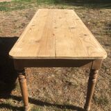 Farmhouse table made of natural wood