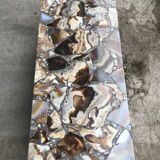 1970 coffee table in polished Madagascar aragonite