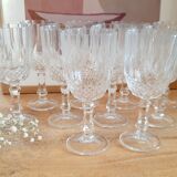 Stemmed glass chiseled glasses
