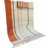 Modern orange Berber rug