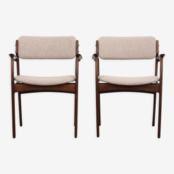 Set of two walnut chairs, Danish design, 1960s, designer: Erik Buch