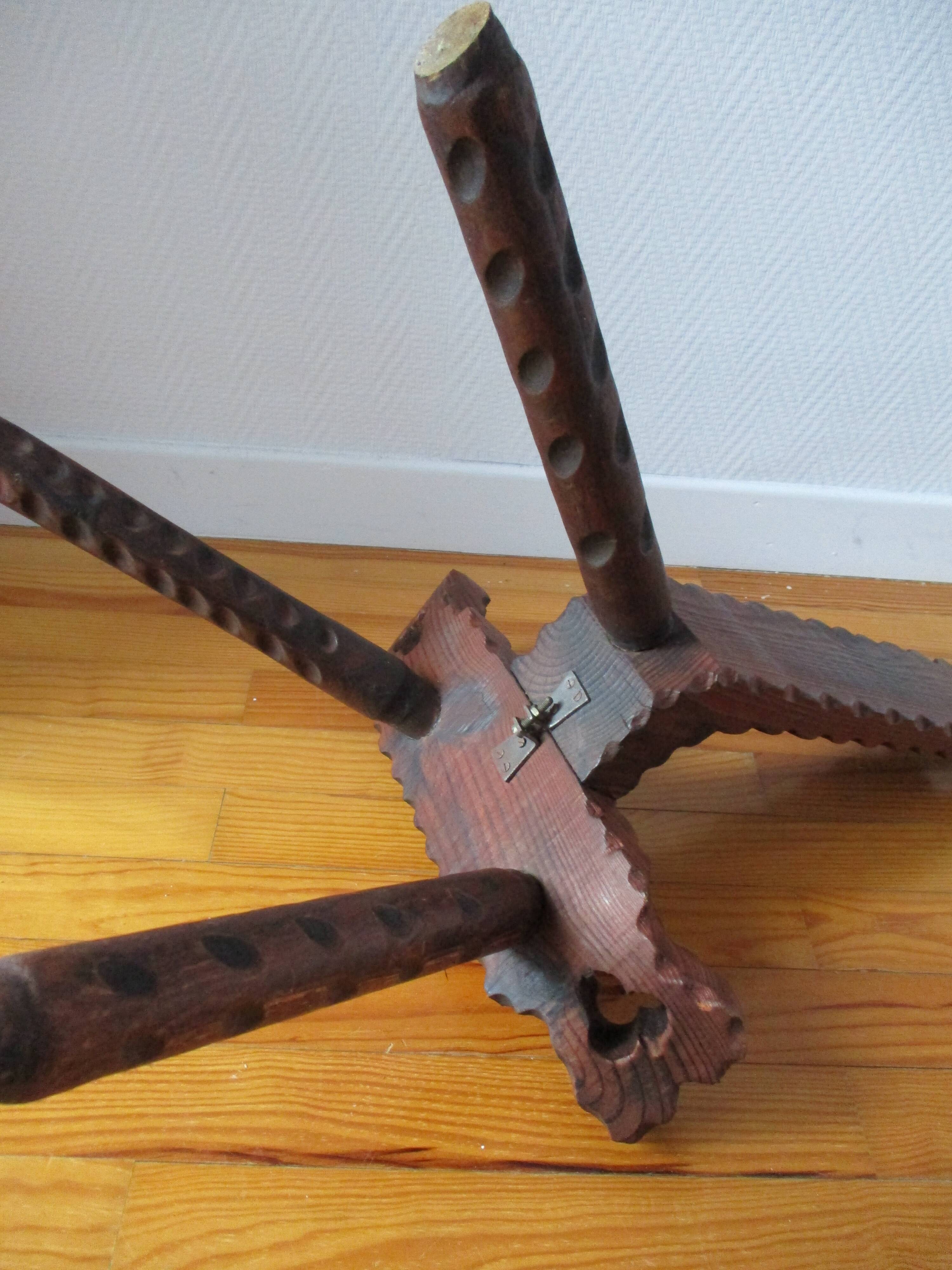 Brutalist tripod chair