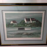 Georges Laporte lithograph signed and numbered landscape of brittany
